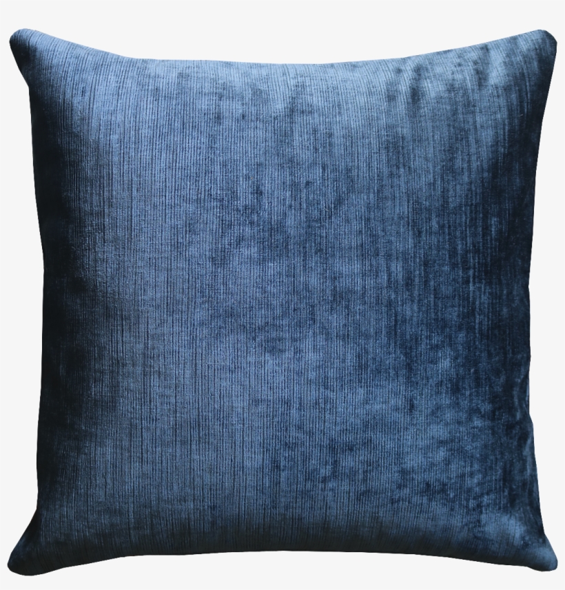 Midnight Blue Soft Velvet Cushion Front - Cushion, transparent png download