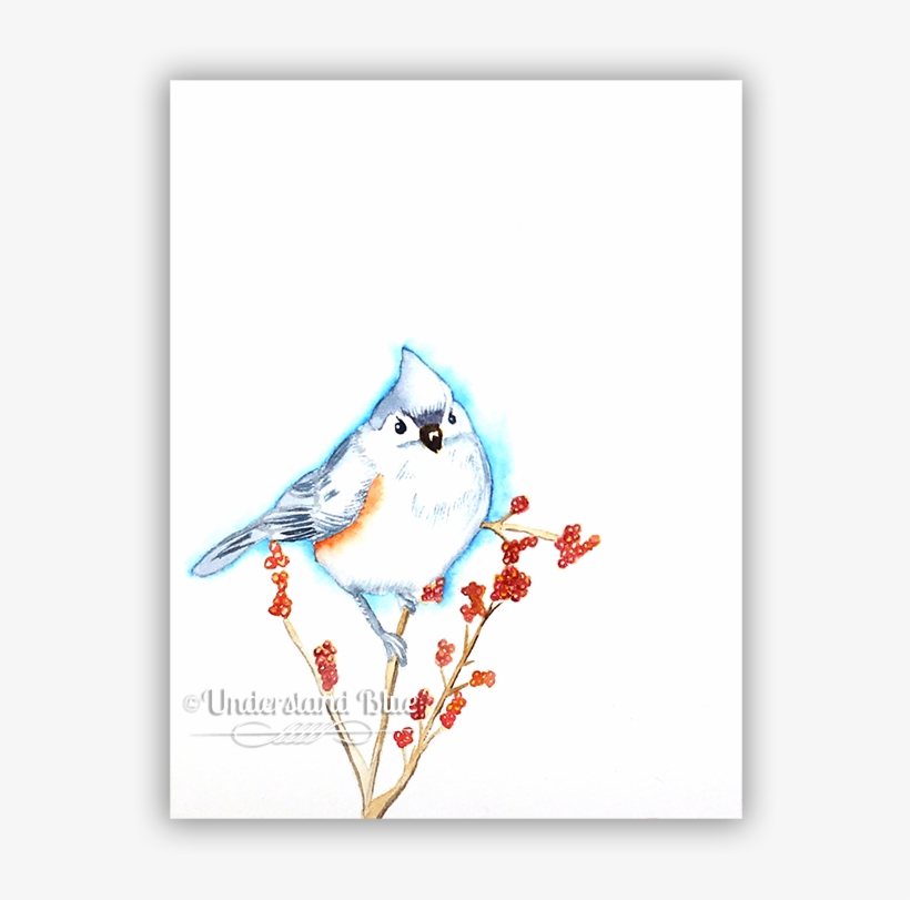 Watercolor Titmouse By Understand Blue - Watercolor Painting, transparent png download
