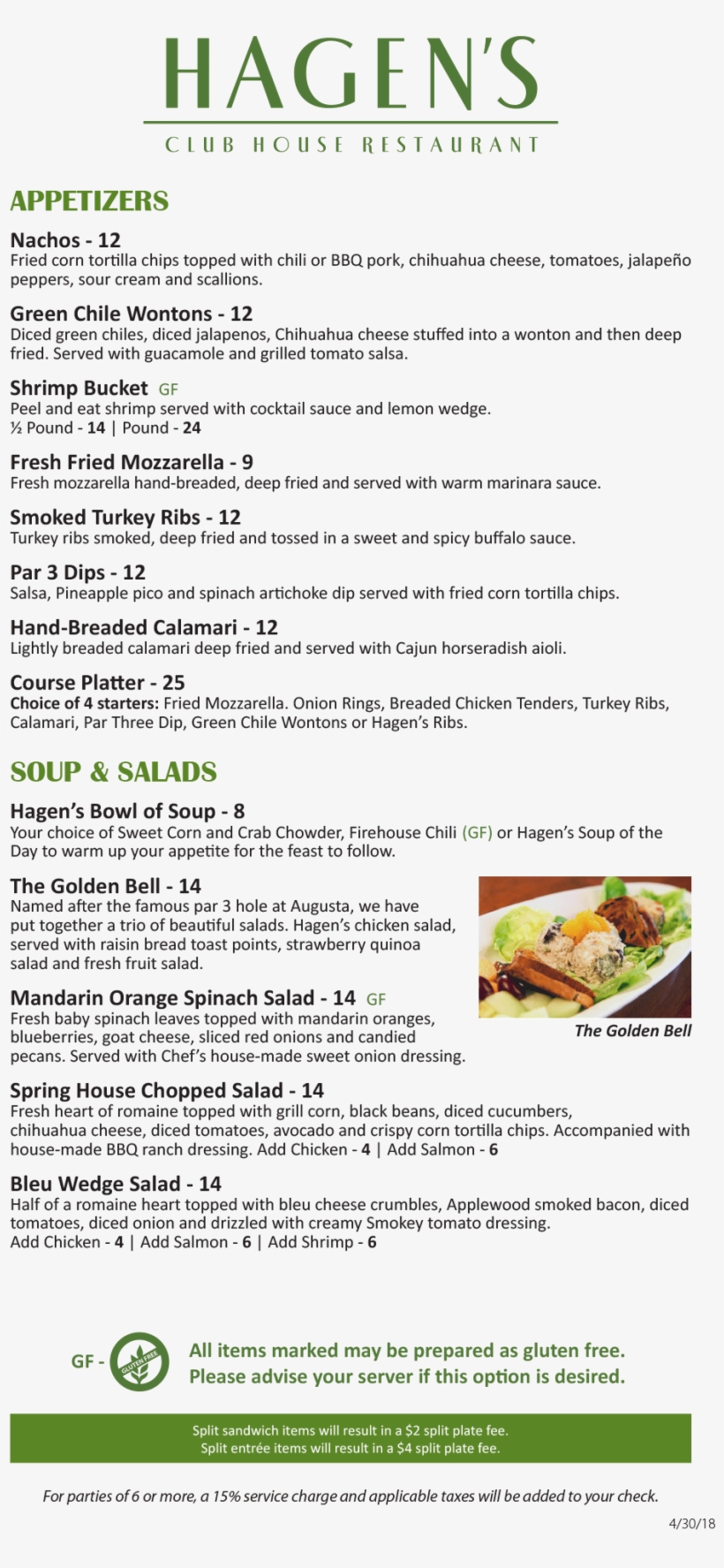 Hagens Menu Page - French Lick, transparent png download