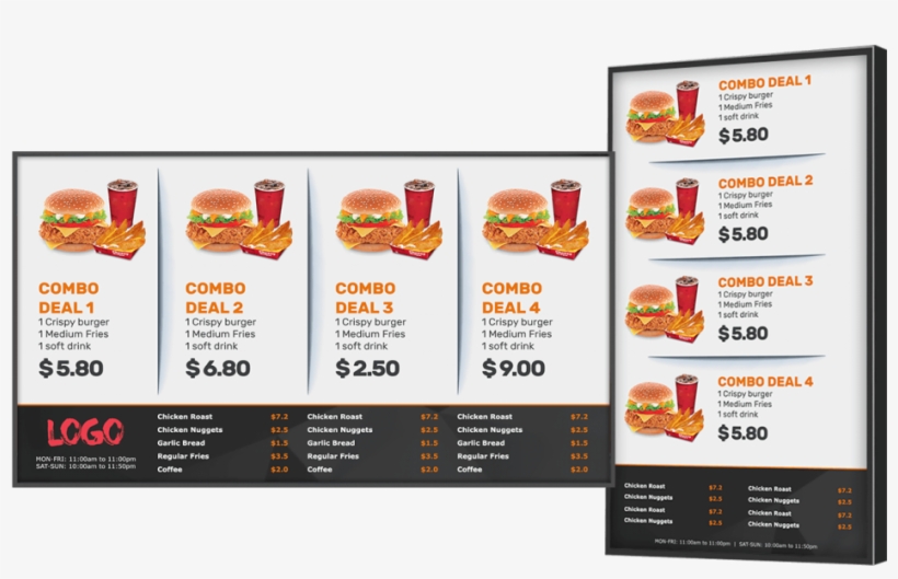 Restaurant Digital Menu Board Software - Flyer, transparent png download