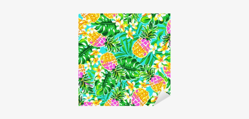 Cute Pineapples ~ Seamless Fashion Print Sticker • - Design, transparent png download