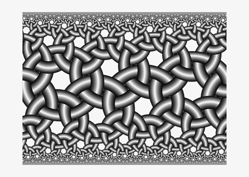 A Pattern On The Hyperbolic Plane, Based On Three Mirrors - Maurits Cornelis Escher, transparent png download