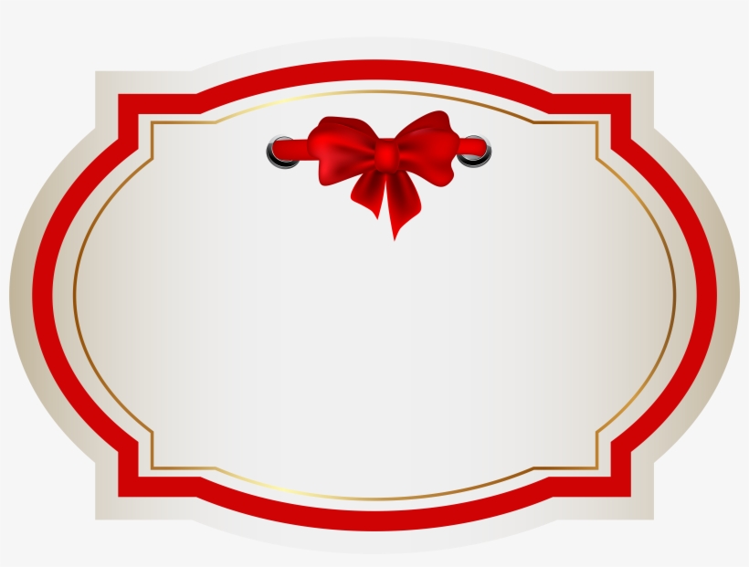 Label With Bow Png Clip Art Image - Clip Art, transparent png download