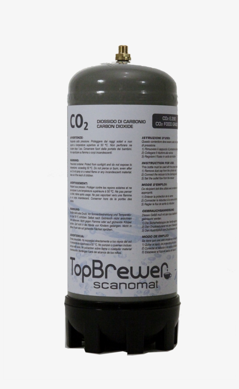 Co2 Bottle, 800gr - Carbon Dioxide, transparent png download