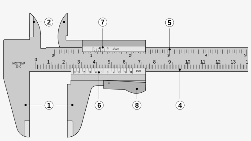 28 Collection Of Vernier Caliper Easy Drawing - Draw The Vernier Calliper, transparent png download
