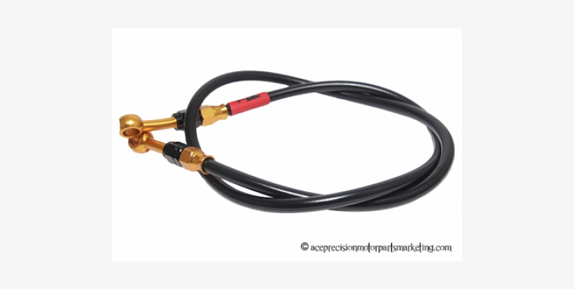 Disc Caliper Hose Front 1000mm Tr1 Black Gold - Usb Cable, transparent png download