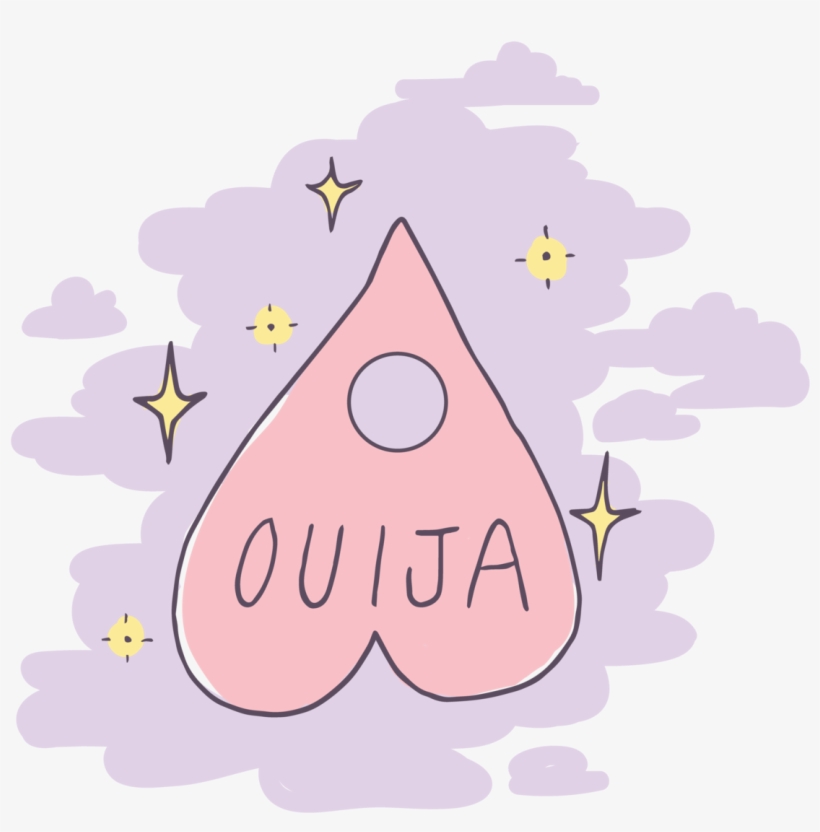Ouija Planchette Board Pink Purple Pastel Sparkle Tattoo - Illustration, transparent png download