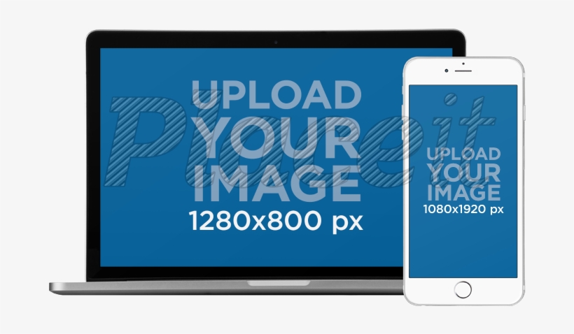 Macbook Pro Png Mockup With A White Iphone 6 In Front - Galaxy Note 9 Gif, transparent png download