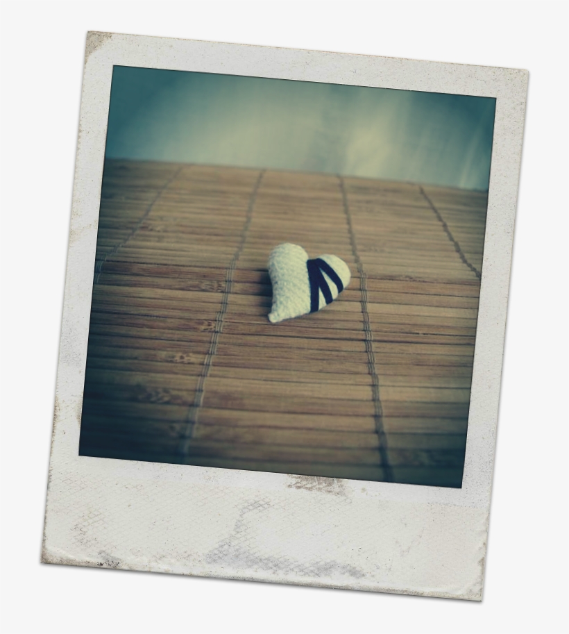 Corazón Blanco Y Negro - Picture Frame, transparent png download