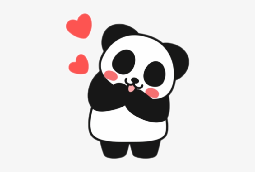 Panda Corazon Rojo Red Negro Blanco Black Blancoynegro - Trick Or Treat Panda, transparent png download