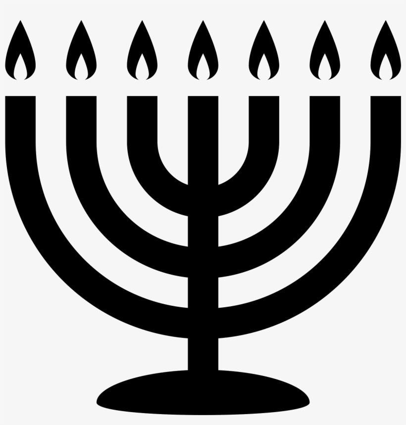 It Is A Icon Of A Menorah - Blue Menorah Clipart, transparent png download