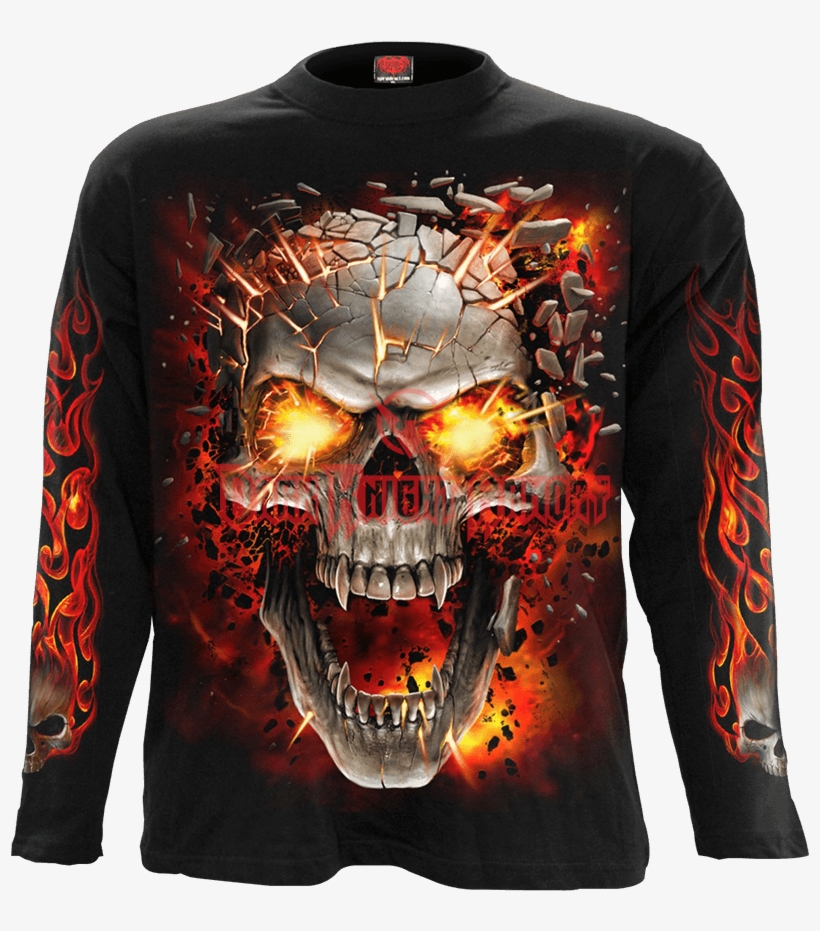 Spiral Skull T Shirt, transparent png download