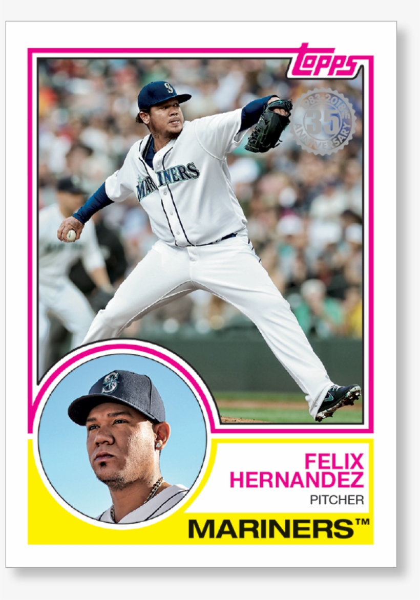 2018 Topps Series 1 Baseball Felix Hernandez 1983 Topps - Topps, transparent png download