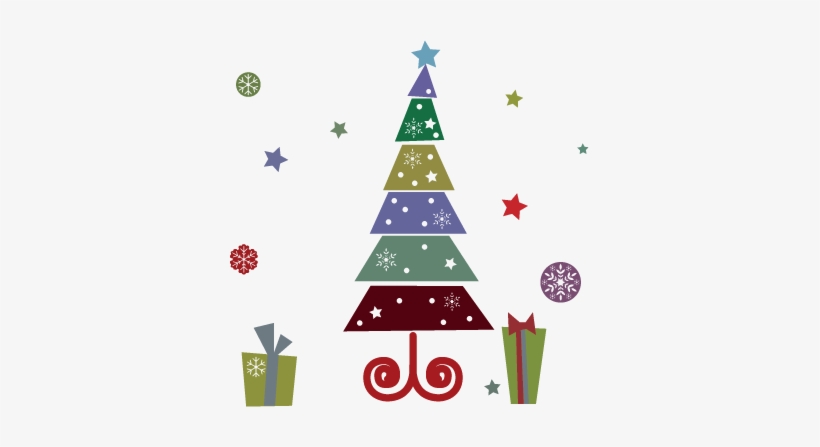 Abstract Christmas Tree Clipart Png Printwallart - Generico - Nleader Los Copos De Nieve De La Manera, transparent png download