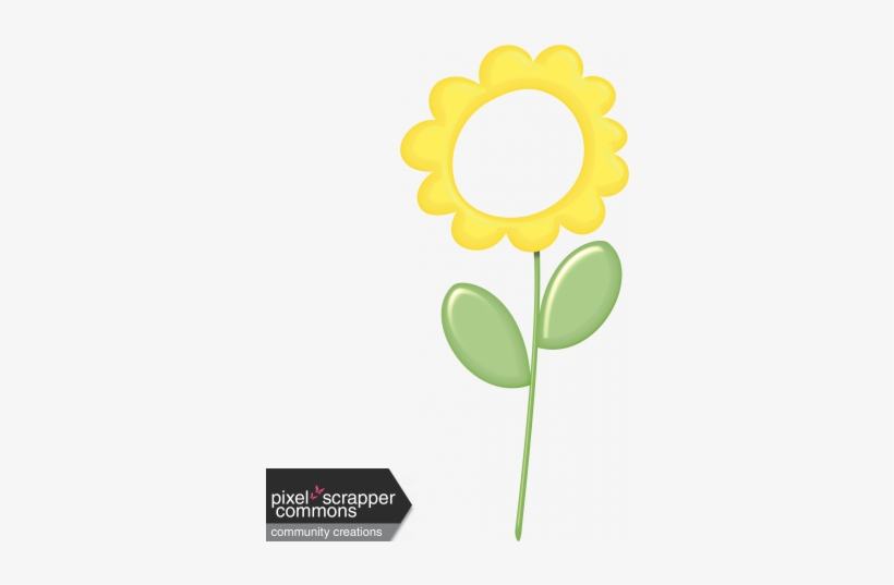 Yellow Flower Frame - Digital Scrapbooking, transparent png download