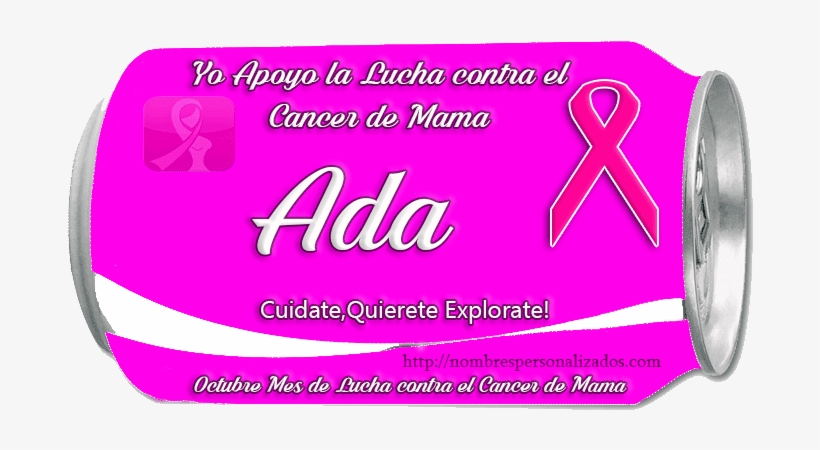Lata Con Nombres "yo Apoyo La Lucha Contra El Cáncer - Ribbon, transparent png download