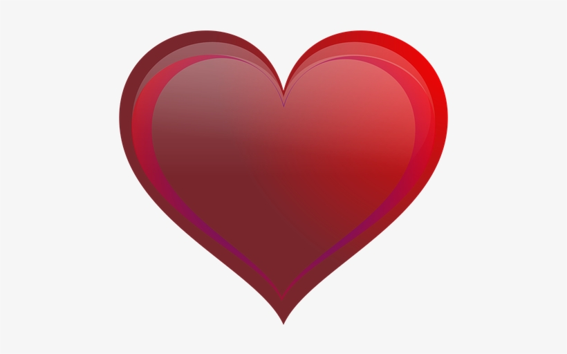 Heart, Icon, Symbol, Love, Red, Gradient - Love Emblem, transparent png download