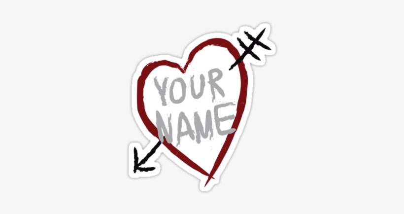 I Got Your Name Tattooed In An Arrow Heart - T-shirt, transparent png download