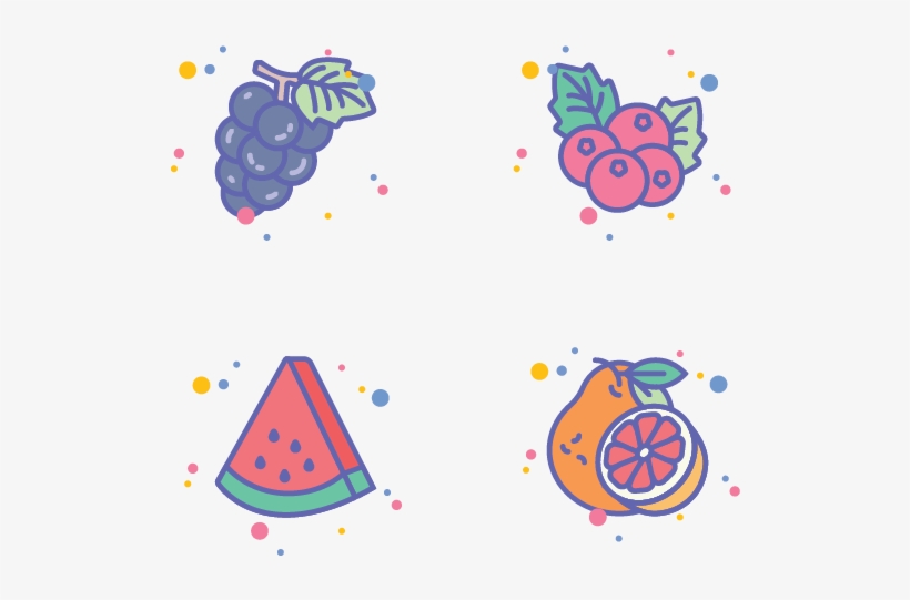 Fruits Icon Set For Jellycons Outline Line Set App - Icon, transparent png download