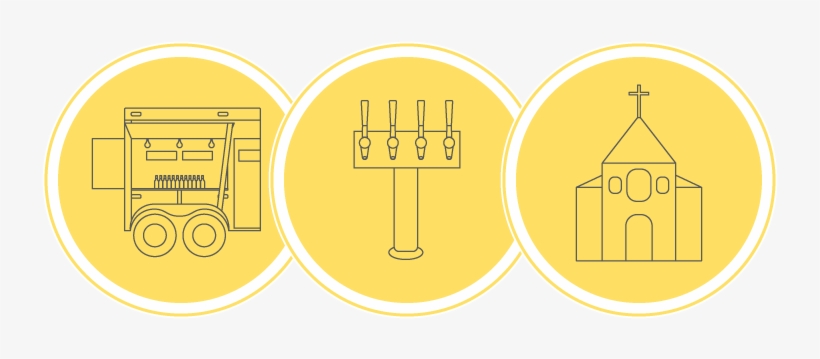 Wedding Catering Icons Beer Tap Church Trailer Wedding - Graphic Design, transparent png download