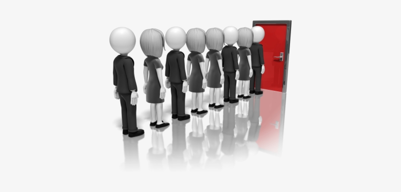 Business People Line Door 800 Clr - Students Lining Up At The Door, transparent png download