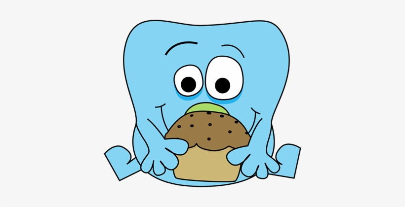 Monster With A Muffin - Cartoon Muffin Monster, transparent png download