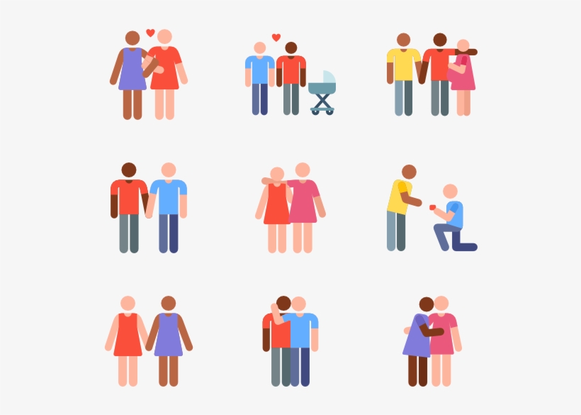 Homosexual Couples Pictograms - Icon, transparent png download