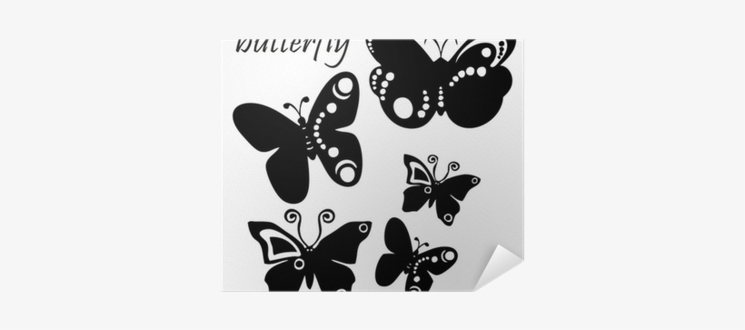 Tattoo Illustration Black And White Butterflies Poster - Mariposas A Blanco Y Negro Tatuaje, transparent png download