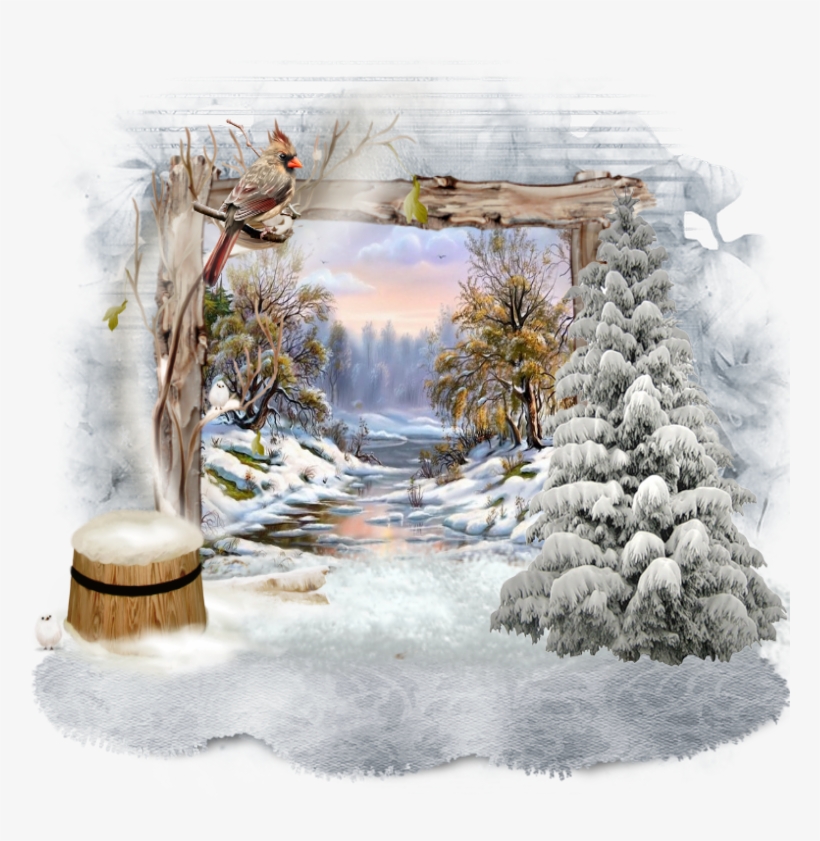 Winter Landscapes - Tubes Paysages De Noel, transparent png download