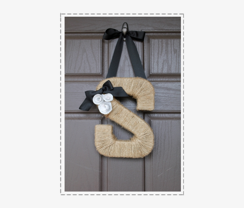 Monogram Twine Wrapped Letter For The Front Door - Letter S For Front Door, transparent png download