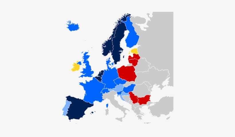 Europe Map - Article 13 Votes By Country, transparent png download