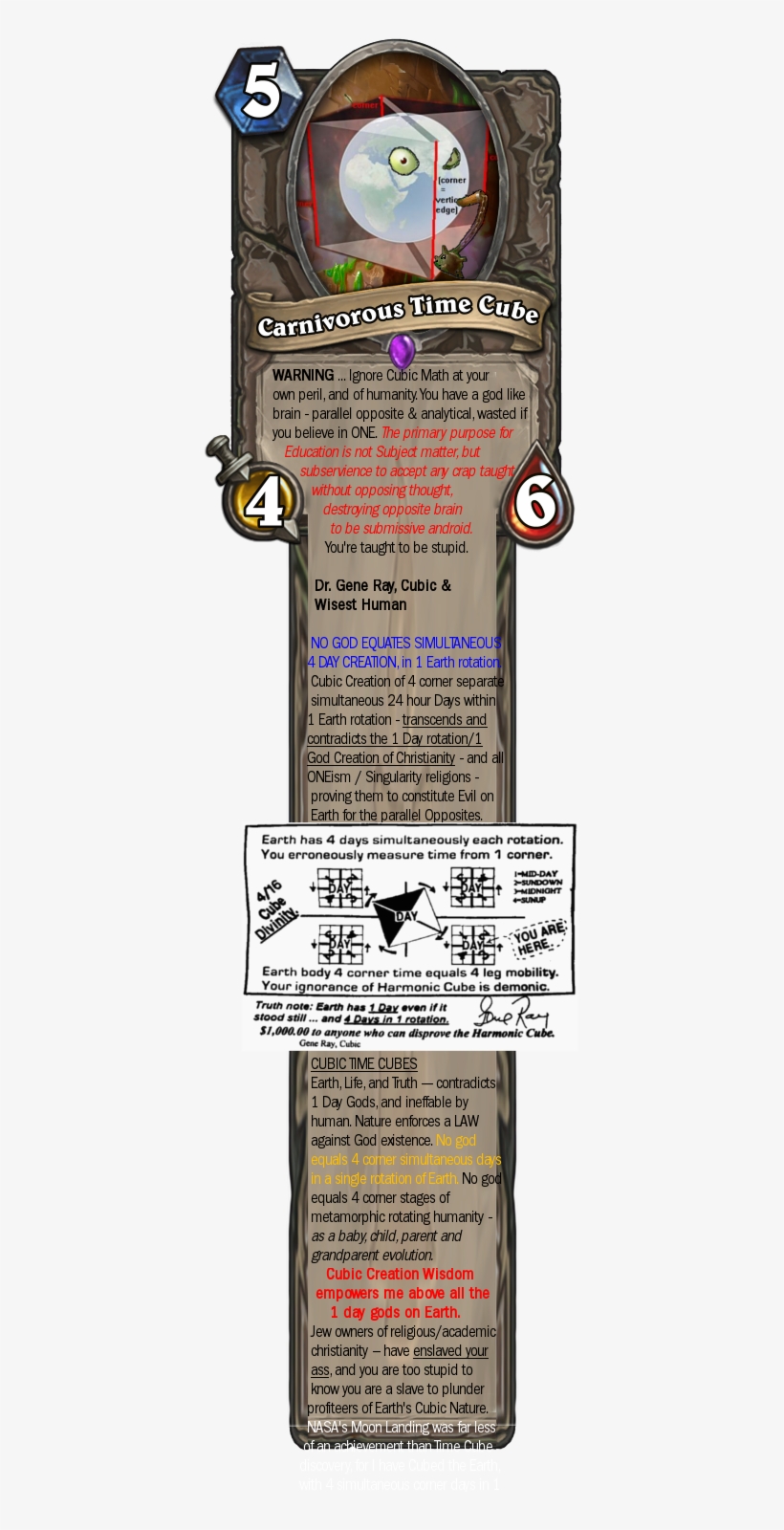 4 Day Cube Disproves 1 Day God - Time Cube, transparent png download