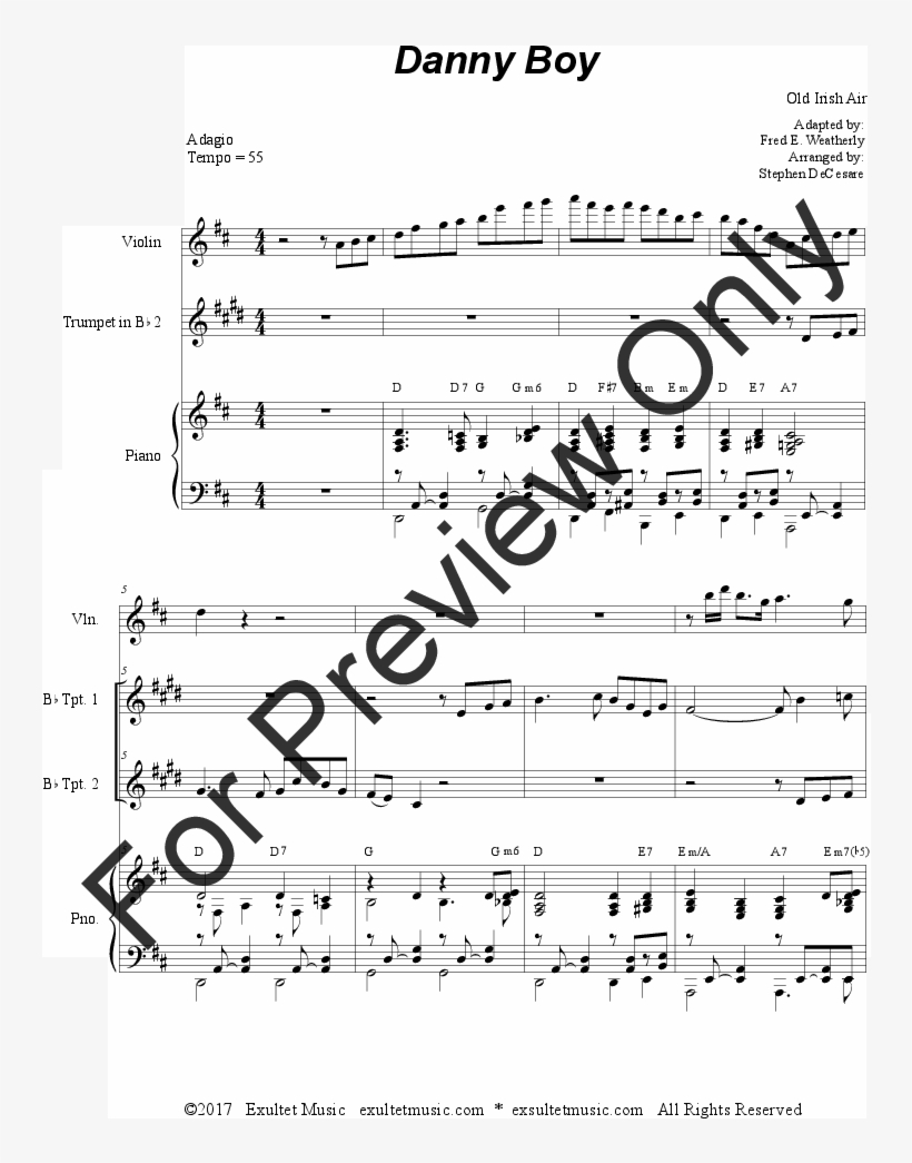Danny Boy Thumbnail - Heavens Flock Sheet Music, transparent png download