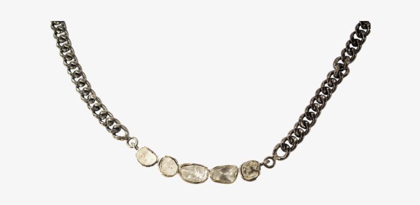 Chain Link Necklace With Diamonds Gifted Unique - Necklace, transparent png download