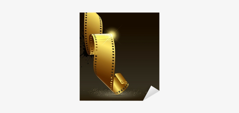 Camera Film Roll Gold Color, Vector Sticker • Pixers® - Film Competition Flyer, transparent png download