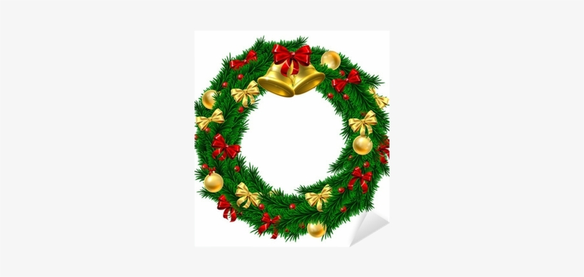 Vinilo Pixerstick Guirnalda De La Navidad Decoración - Christmas Story Wreath, transparent png download