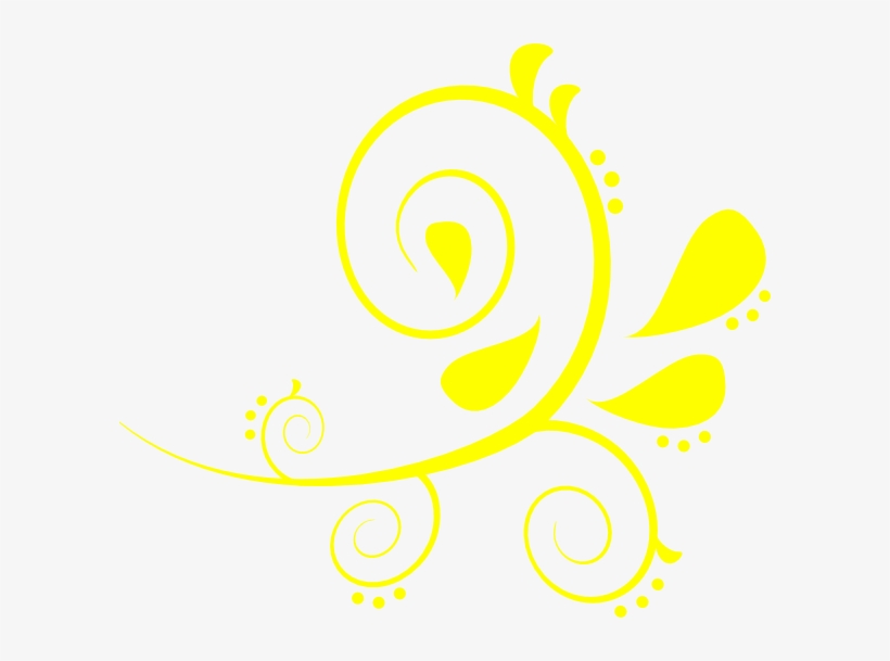 How To Set Use Yellow Flourish Svg Vector, transparent png download