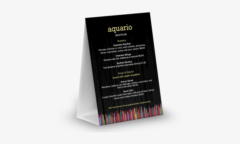 View Nightclub Table Tent - Nightclub, transparent png download