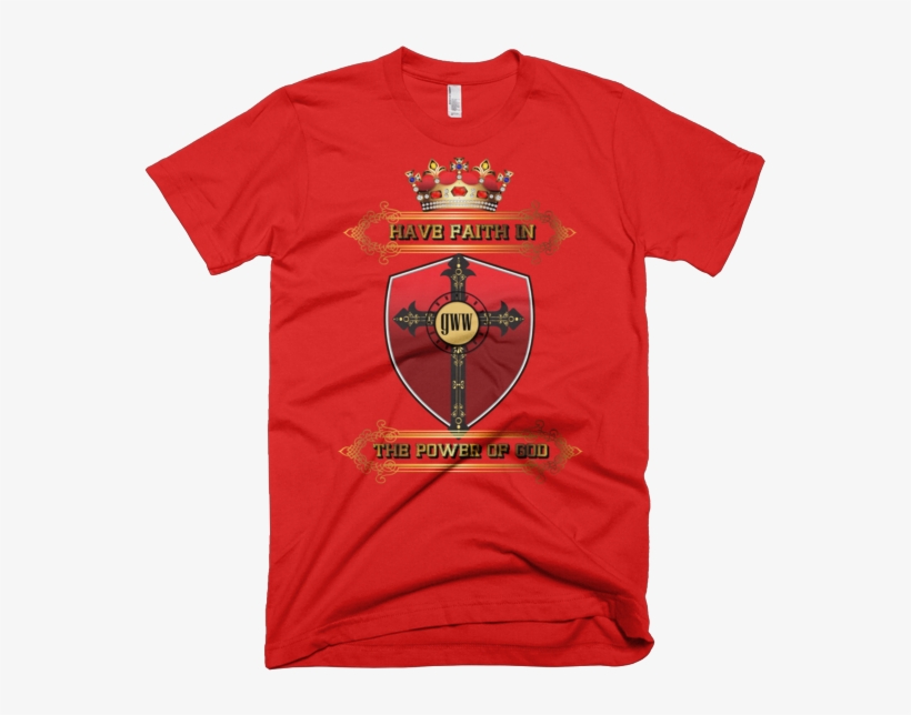 Golden Red Crown With Red Shield And Bold Type - Make Tiger Great Again Shirt, transparent png download