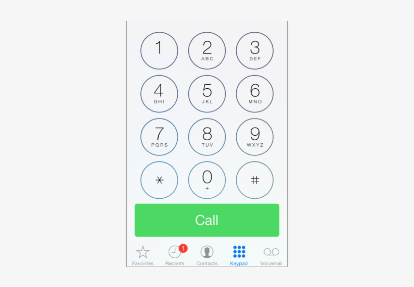 The Phone Keypad With The Row Of Tabs Along The Bottom - Phone Keypad For  Iphone PNG Image | Transparent PNG Free Download on SeekPNG