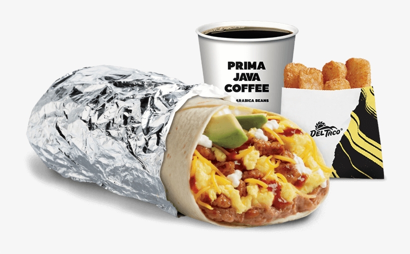 Meal - Del Taco Huevos Rancheros Burrito, transparent png download