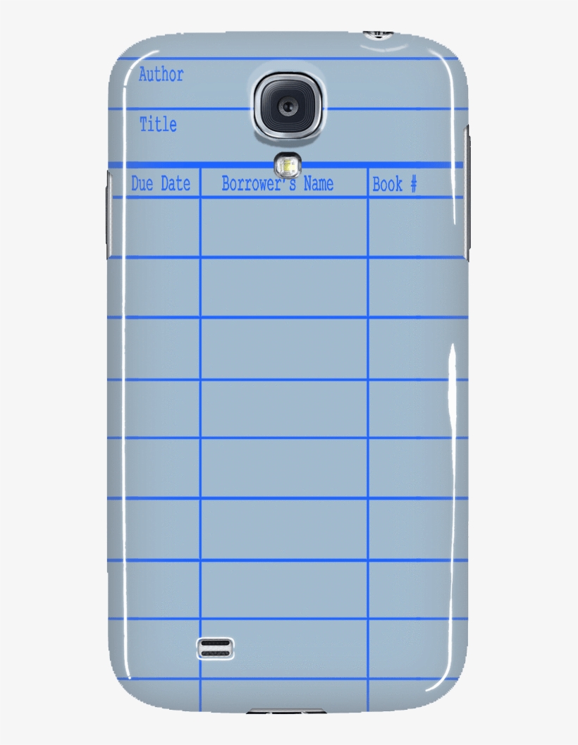 Library Card Phone Case Blue-for Reading Addicts - Iphone, transparent png download