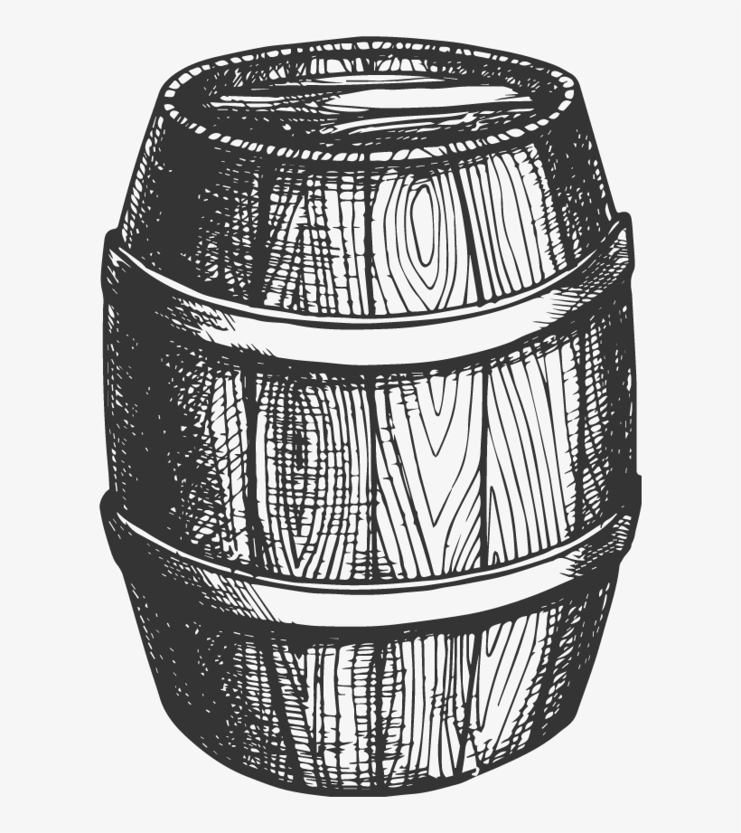 Barrel Illustration - Wine Barrel Drawing, transparent png download
