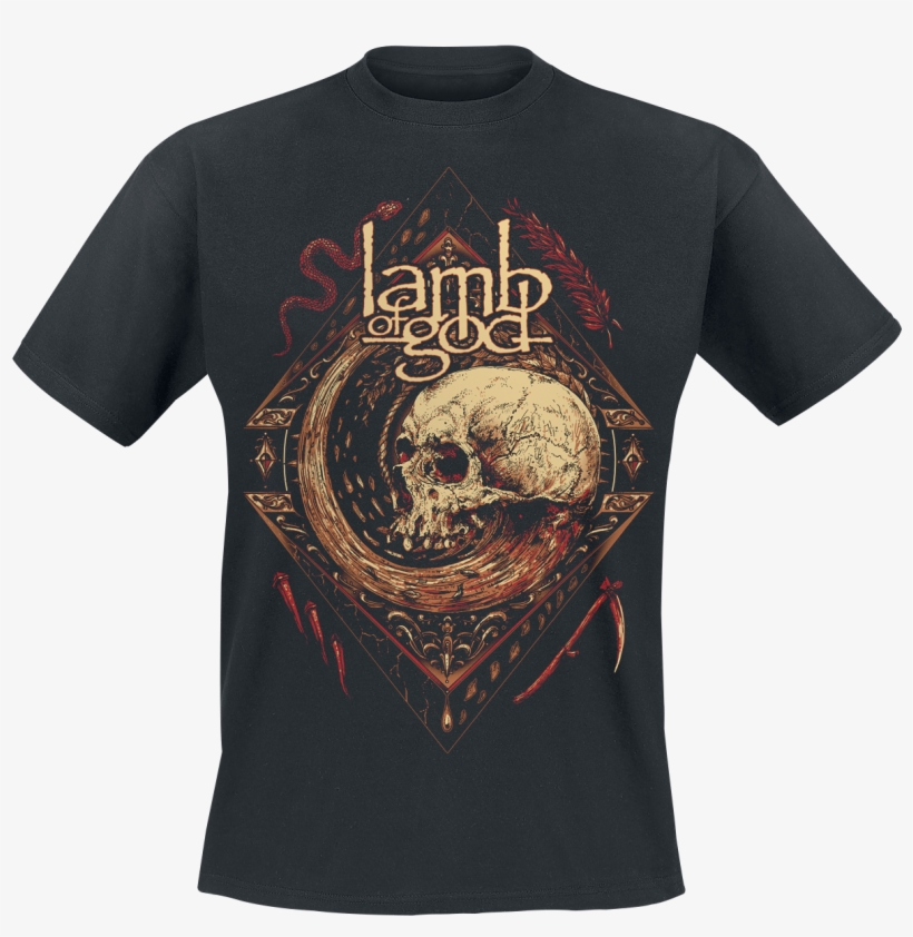 Mori Wheel Camiseta Negro Liso 100% Algodón Corte Normal - Lamb Of God, transparent png download