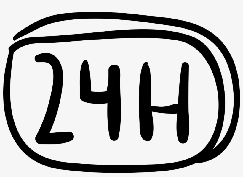 24 Hours Hand Drawn Commercial Signal Comments, transparent png download