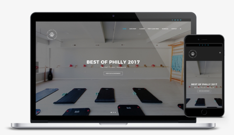 Wall Macbook Pro Mockup - Iphone, transparent png download