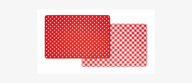 Placemat Set, Checkered/red Dots - Small Pink Polka Dot, transparent png download