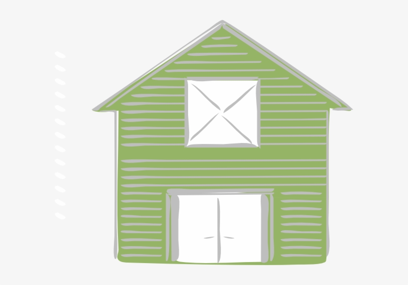 Green Barn Clipart Png For Web - Barn Green Png, transparent png download
