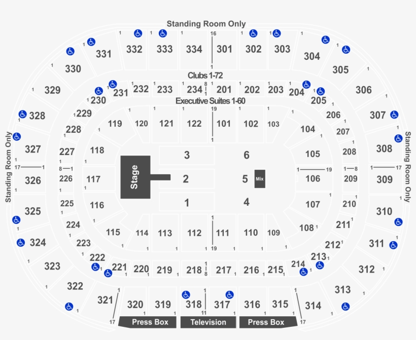 Full Map - Floor Harry Styles United Center Chicago, transparent png download