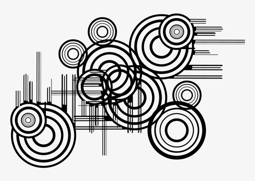 Blob, Rings, Circle, Abstract, Kunterbunt, Pattern - Circle Abstract Black And White, transparent png download